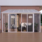 Aluminium Overkapping / Serre - Wit - Incl. Zijwanden & Schu, Tuin en Terras, Verzenden, Nieuw