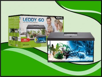 Aquael Leddy 60  DAY&NIGHT - zwart aquarium (Aquarium sets), Verzenden, Nieuw