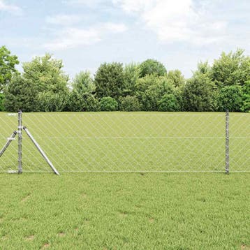 vidaXL gaashek met grondbevestiging 10 x 0,4 m, Verzenden, Nieuw, IJzer