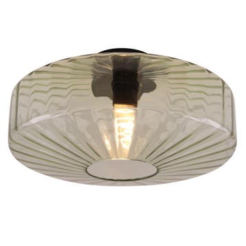 Design plafonnière groen, Sevda, Ophalen of Verzenden, Nieuw, Glas