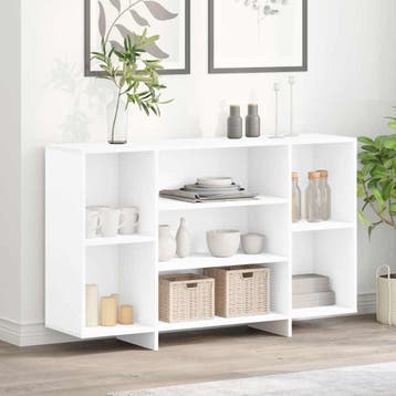 vidaXL Dressoir 120x30x75 cm bewerkt hout wit, 100 tot 150 cm, Verzenden, Nieuw, 25 tot 50 cm