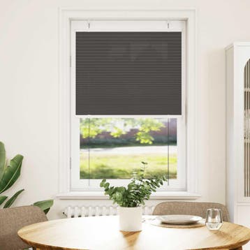 vidaXL Plissé rolgordijn 75x100 cm stofbreedte 74,4 cm, Verzenden, Nieuw, Zwart