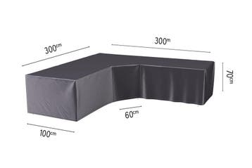 Platinum Aerocover loungesethoes 300x300 cm - L-vorm trapeze, Tuin en Terras, Verzenden, Nieuw, Overige materialen