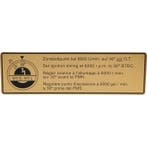 Sticker Ontstekingstiming Porsche 911L / 911S, Verzenden, Nieuw