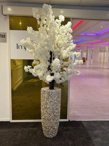 Luxe Vazen 90CM Met Bloesem En Kunstplanten Heel Nederland, Nieuw