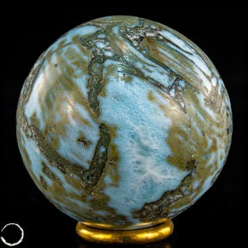 Natuurlijke Larimar-kogel – Zeldzame Caribische schoonheid