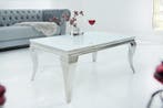 Elegante salontafel MODERN BAROK 100cm zilver met wit, Ophalen of Verzenden, Nieuw