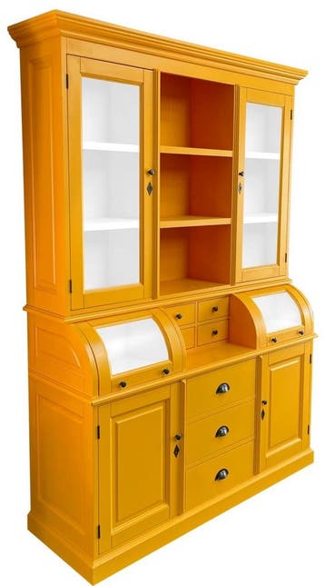 Buffetkast signaalgeel - wit Bastiaan 150cm, Ophalen of Verzenden, Nieuw