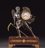 Father Time, Figurale pendule - Marmer - 1800-1850