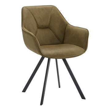 Stoelen | BELI | Leer/Metaal | Moss | Zwarte Poten | Indoor, Verzenden, Nieuw in verpakking