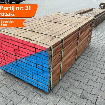 Angelim Vermelho Hardhout Balken 2000x90x45mm, Ophalen of Verzenden, Nieuw