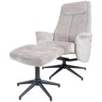 Relaxfauteuil Bindy + Hocker – Perfect Harmony – Taupe 04, Ophalen of Verzenden, Nieuw