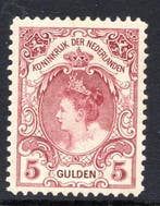 Nederland 1899 - Koningin Wilhelmina type bontkraag -GEEN, Gestempeld