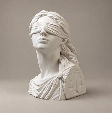 Decoratief ornament - gipsen Themis-beeld