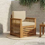 vidaXL Buiten Midden Sofa Naturel, Tuin en Terras, Verzenden, Nieuw