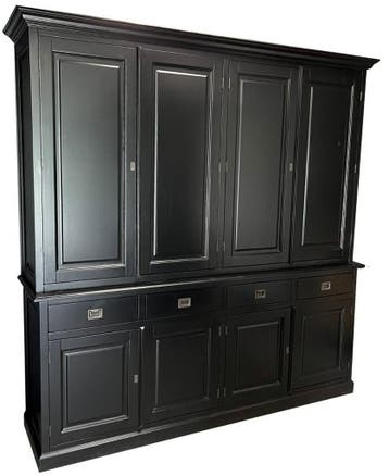 Buffetkast Dronten zwart met dichte deuren 220cm, Huis en Inrichting, Kasten | Buffetkasten, Ophalen of Verzenden, Nieuw