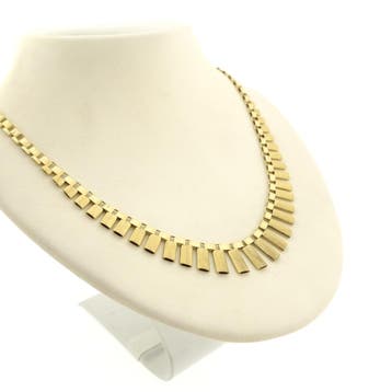 Gouden Cleopatra collier. (Ketting), Ophalen of Verzenden, Gebruikt, Goud, Goud