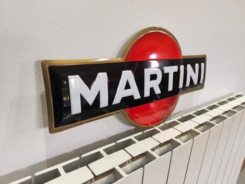 Martini - Origineel metalen bord Martini - Emaille bord -
