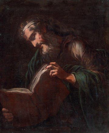 Jusepe de Ribera (1591–1652), Navolger van - Scholar Saint, Antiek en Kunst
