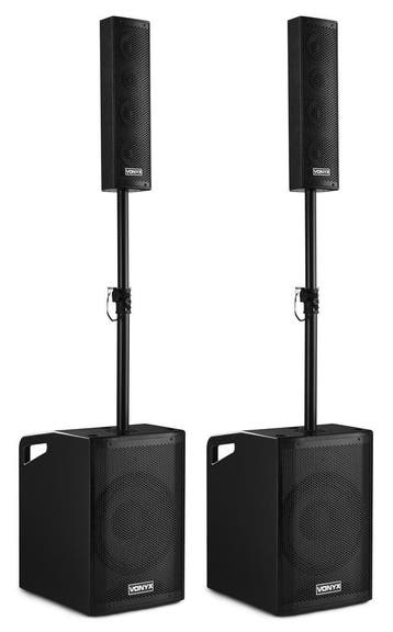 VONYX VX1050BT 1150W 2.2 Actieve Speakerset met Dubbele 12, Ophalen of Verzenden, Nieuw