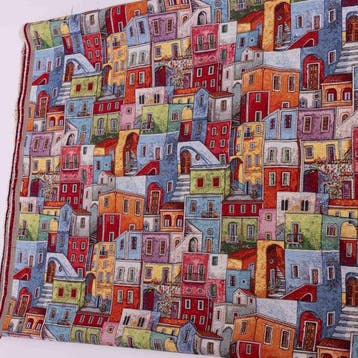 AA083 - Kostbaar gobelin - Weefsel Borghi Italiani sul Mare