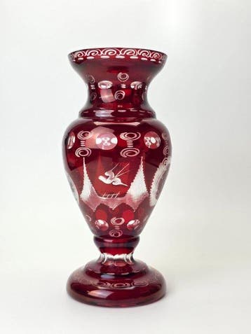 Egermann - Overlay Glass Cut-to-Clear - Vaas - Glas