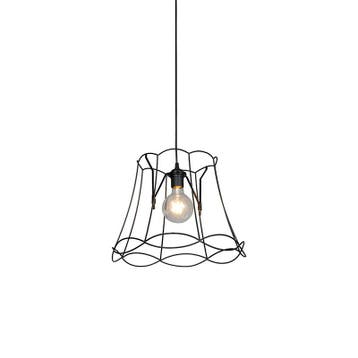 Retro hanglamp zwart 40 cm - Granny Frame, Verzenden, Nieuw, Retro
