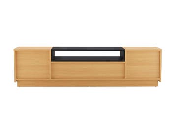 TV-bord LOFT 160 cm naturel zwart - 47811, Ophalen of Verzenden, Nieuw