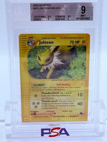 Pokémon - 1 Graded card - Jolteon H12 Foil, Holo - PSA 9 -, Nieuw