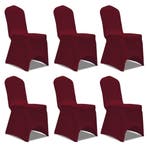 vidaXL Stoelhoes Stretch Bordeauxrood (6 stuks), Verzenden, Nieuw