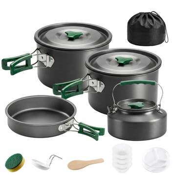 Camping Kookgerei Set 5-delige Outdoor Servies Set Met Anti-, Verzenden, Nieuw