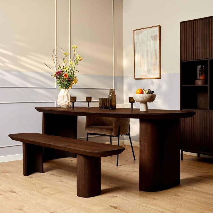 Eetkamerbank Maré Brown | 280 cm, Huis en Inrichting, Stoelen, Nieuw, Ophalen of Verzenden