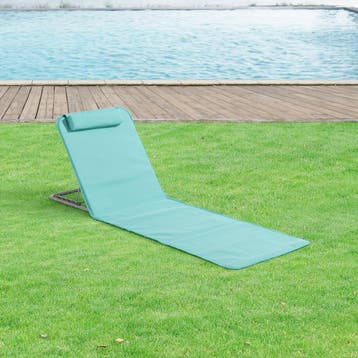 Strandmat Donostia met rugleuning set van 2 turquoise [en.ca, Verzenden, Nieuw