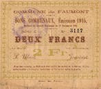 France Komitat 59 – Faumont – Bon Communaux – 2 Francs, Verzenden