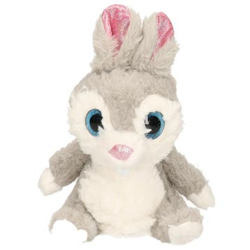 Wild Planet knuffel konijn - grijs - pluche - 24 cm, Verzenden, Nieuw