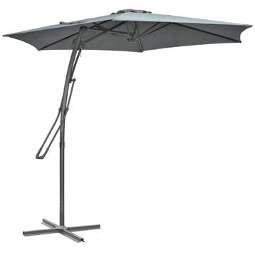 Ampelscherm Ø293cm Parasol Met Zijhendel Kruisbasis, Windsch, Verzenden