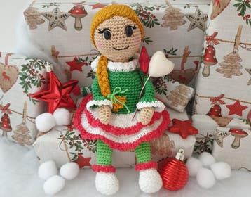 Haakpakket byClaire Kerstmeisje Lisanne, Hobby en Vrije tijd, Breien en Haken, Ophalen of Verzenden, Nieuw, Breien of Haken, Wol of Garen