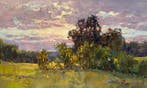 Sergei Flitov (1964) - Soleil Couchant et Reflets Dorés -