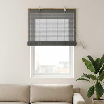 vidaXL Rolgordijn Grijs 50 x 160 cm Bamboe, Verzenden, Nieuw, Grijs