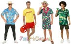 Hawaii Kleding Pak Kostuum Man Hawaii Blouse Heren Hoed, Ophalen of Verzenden, Nieuw, Overige thema's, Kleding