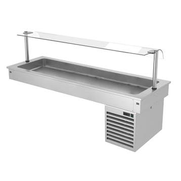 GGM Gastro | Drop-in koelbak - 1000mm - +2 tot +8°C - 3x GN, Verzenden, Nieuw in verpakking, Koelen en Vriezen