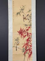 Very fine bird-and-flower painting, signed - . - China, Antiek en Kunst