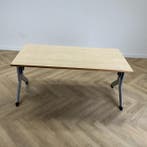 Kembo verstelbaar bureau 160x80 cm, ahorn - grijs, Huis en Inrichting, Bureaus, Ophalen of Verzenden, In hoogte verstelbaar, Gebruikt
