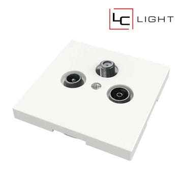 LC-LIGHT | ANTENNEAANSLUITING | TV/FM/SAT | WIT, Nieuw