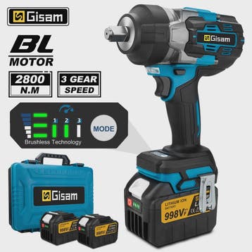 Gisam Accu Klopboormachine - 2800 Nm Koppel - Borstelloze Mo, Verzenden, Nieuw