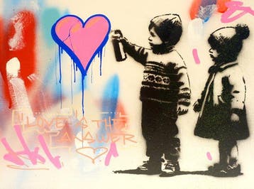 Golden Boy (2000) - LOVE IS THE ANSWER Original painting -