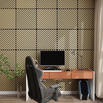 Akoestisch wandpaneel Vang 8 stuks 2,88 m² diagonaal eikenkl, Verzenden, Nieuw