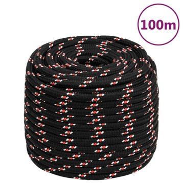 vidaXL Boot touw 18 mm 100 m polypropyleen zwart, Verzenden, Nieuw