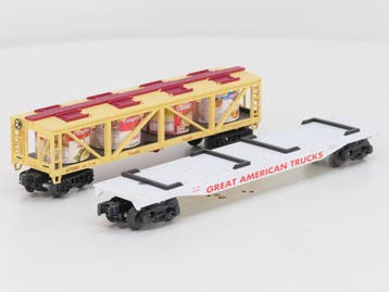 Schaal 0 K-Line 69004 en 675401 set van 2 goederenwagens,..., Ophalen of Verzenden, Gebruikt, Wisselstroom, Analoog