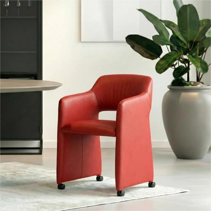 Set van 8 Leren eetkamerstoelen Icon - Toledo Ferrari, Huis en Inrichting, Stoelen, Nieuw, Leer, Ophalen of Verzenden